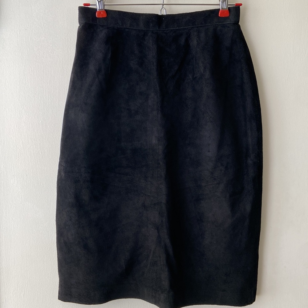 Vintage Black Suede Skirt sz 6